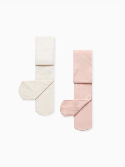 Lot de 2 collants en microfibre - Kiabi