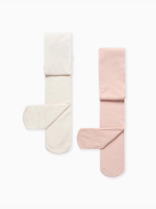 Lot de 2 collants en microfibre - Kiabi