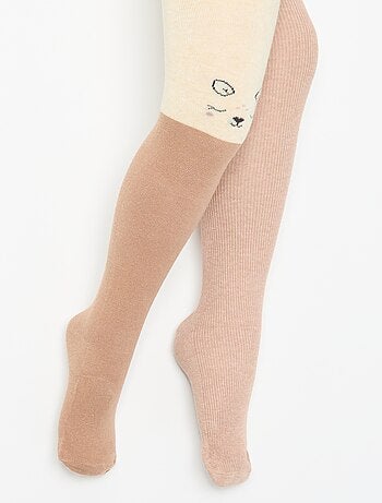 Lot de 2 collants fantaisie