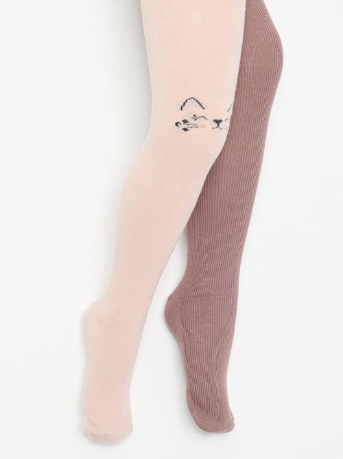 Lot de 2 collants fantaisie - Kiabi