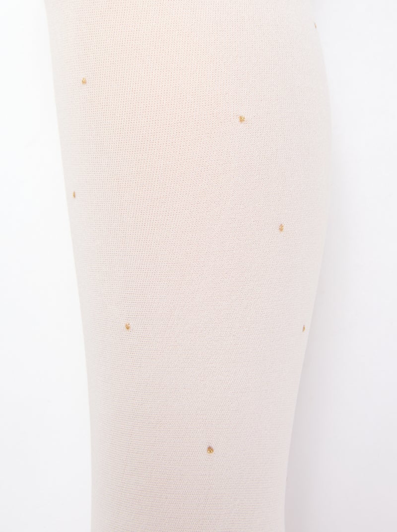 Lot de 2 collants légers fantaisie Blanc - Kiabi