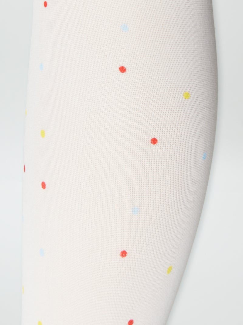 Lot de 2 collants légers fantaisie Rouge - Kiabi