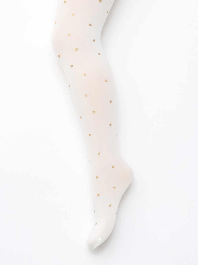 Lot de 2 collants légers imprimés Blanc - Kiabi