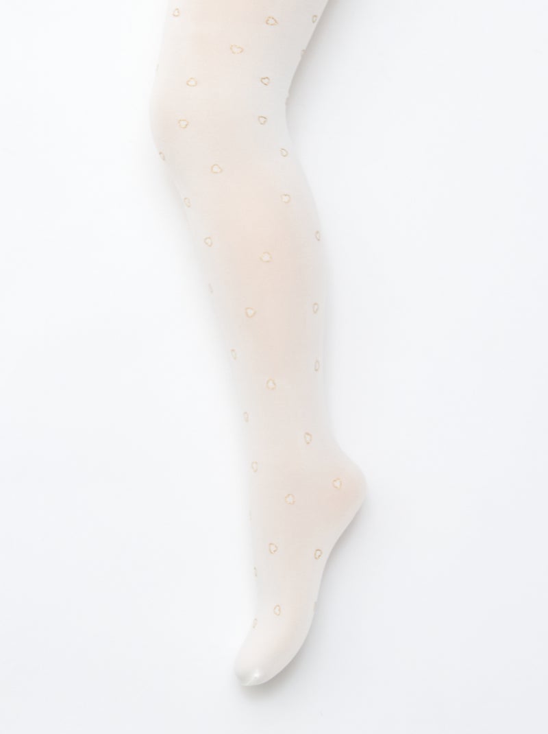 Lot de 2 collants légers imprimés Blanc - Kiabi