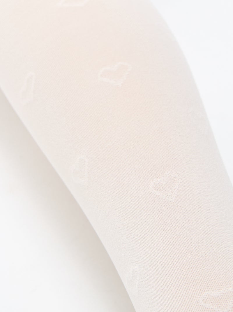 Lot de 2 collants légers imprimés Rose - Kiabi