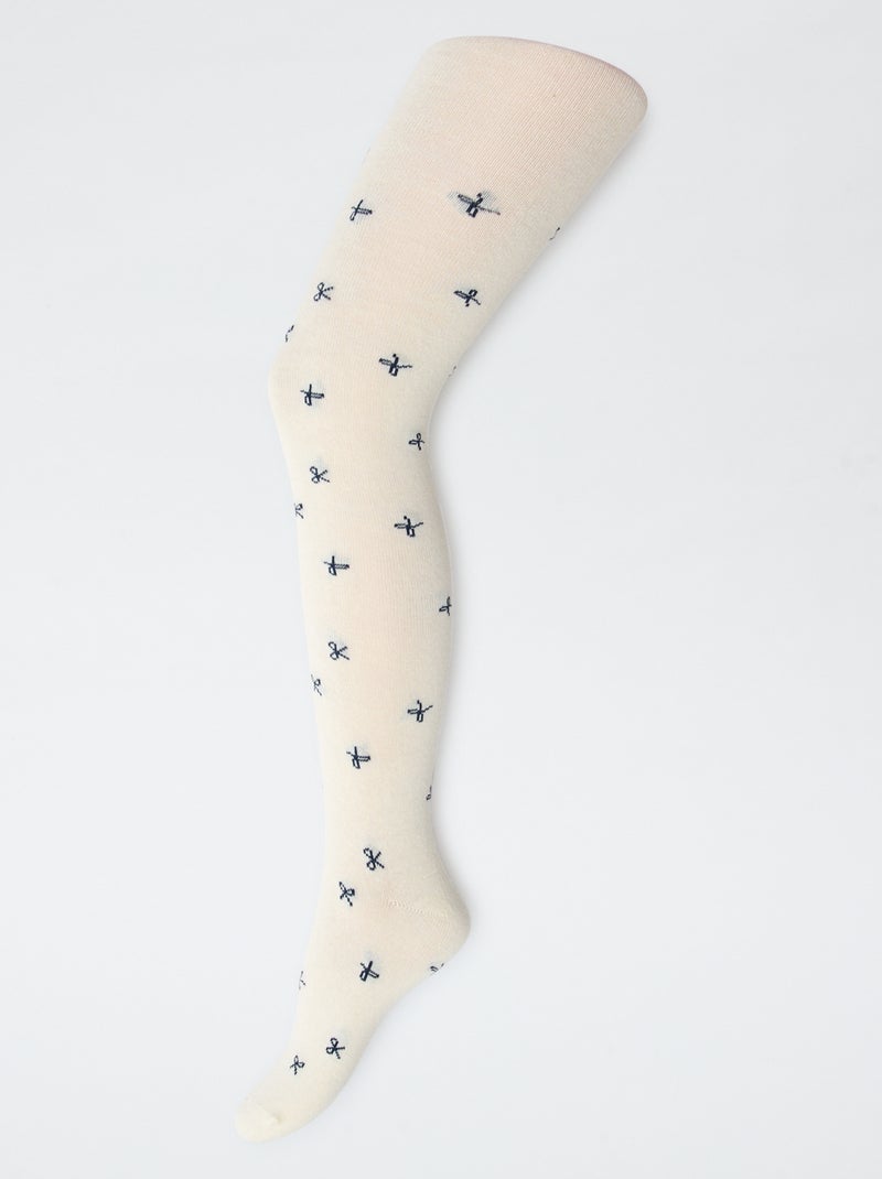 Lot de 2 collants 'noeud' Noir - Kiabi