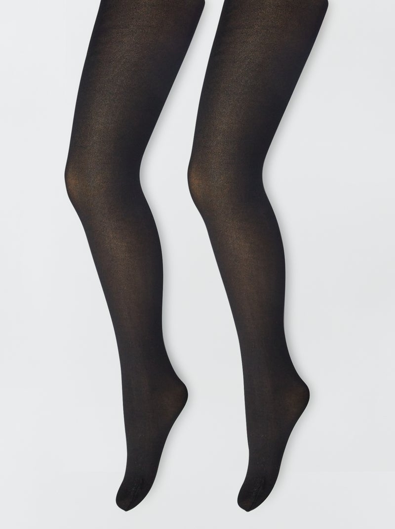 Lot de 2 collants noir - Kiabi