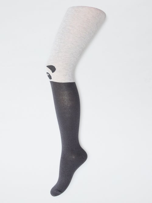 Lot de 2 collants 'panda' - Kiabi