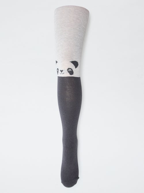 Lot de 2 collants 'panda' - Kiabi