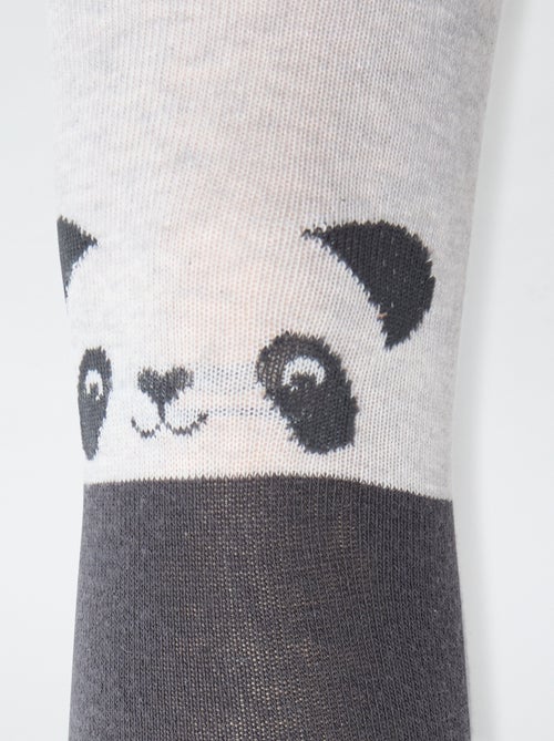 Lot de 2 collants 'panda' - Kiabi