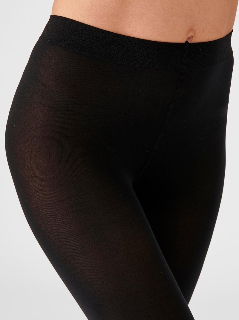 Lot de 2 collants Thermolactyl 100D - Damart Noir - Kiabi