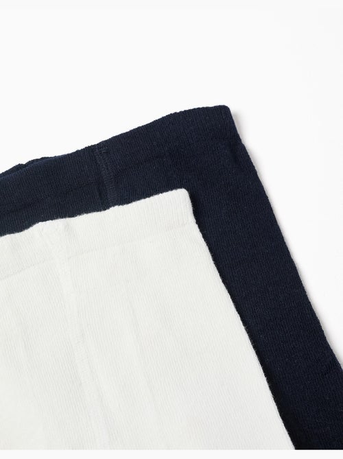 Lot de 2 collants unis/à motif - Kiabi