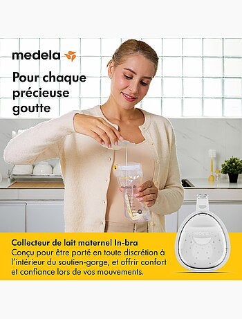 Lot de 2 Coupelles recueil lait maternel MEDELA - Coquilles d'Allaitement Discrètes en Silicone sans