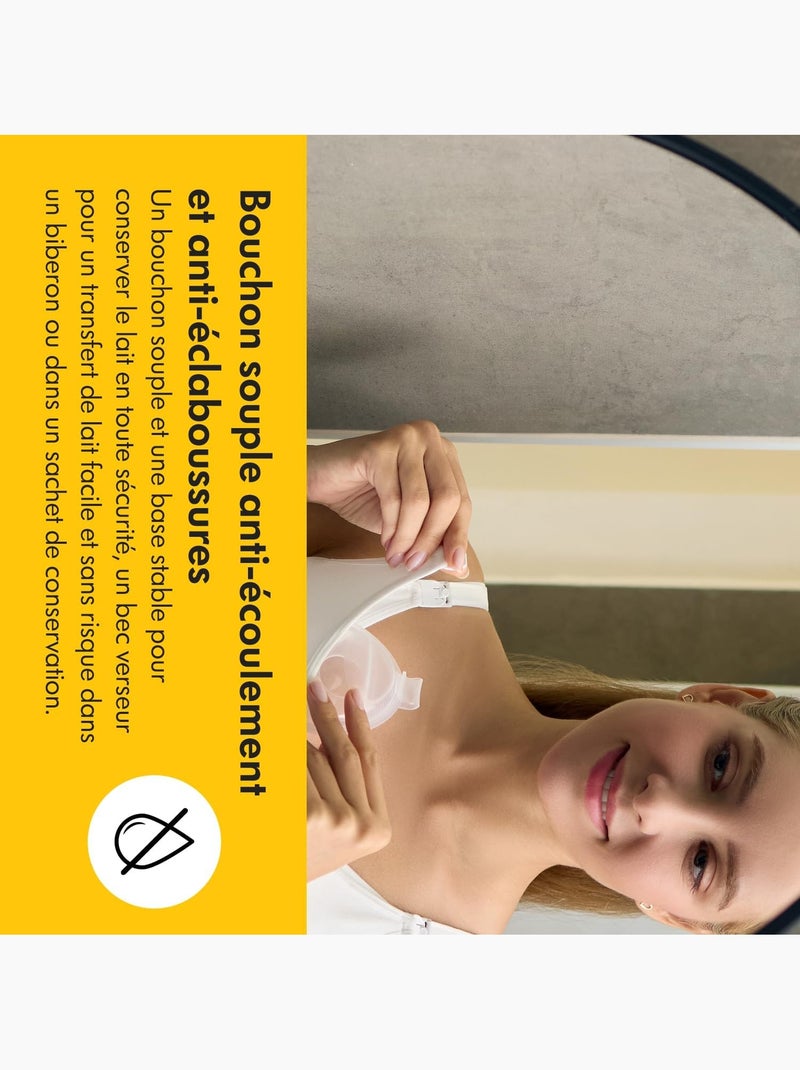 Lot de 2 coupelles recueil lait maternel medela - récupérateurs de lait maternels réutilisables Transparent - Kiabi
