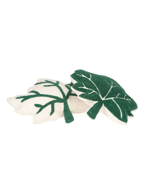 Lot de 2 coussins chambre enfant petites feuilles Little Fall - Kiabi