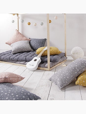 Lot de 2 Coussins décoration coton imprimé étoiles STELLA