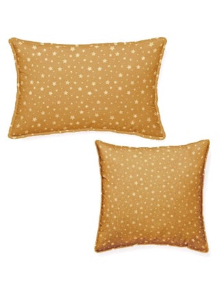 Lot de 2 Coussins décoration coton imprimé étoiles STELLA