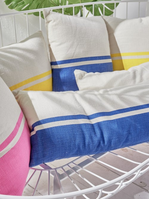 Lot de 2 coussins déhoussables bicolores SUMMER - Kiabi