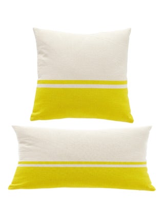 Lot de 2 coussins déhoussables bicolores SUMMER