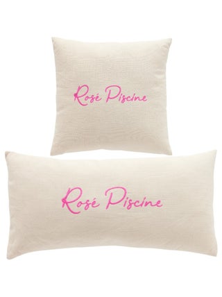 Lot de 2 coussins déhoussables brodés SUMMER