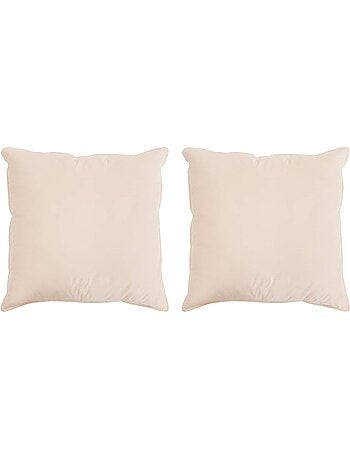 Lot de 2 coussins en kapok certifié oeko-tex housse coton 50x50 - vidaxl