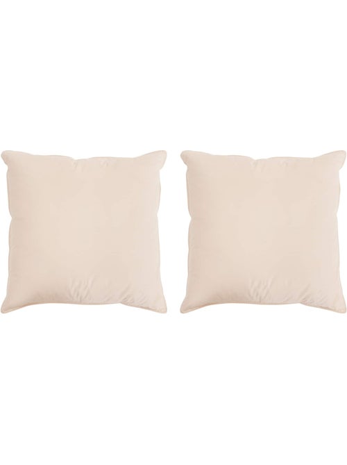 Lot de 2 coussins en kapok certifié oeko-tex housse coton 50x50 - vidaxl - Kiabi