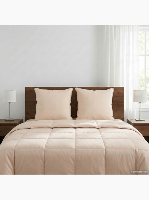 Lot de 2 coussins en kapok certifié oeko-tex housse coton 50x50 - vidaxl - Kiabi