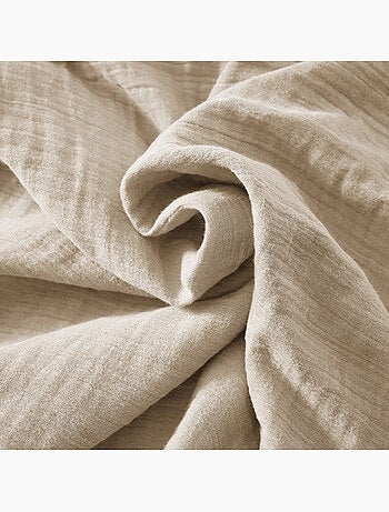 Lot de 2 coussins – Gaze de coton -Déhoussables zip – Passepoil