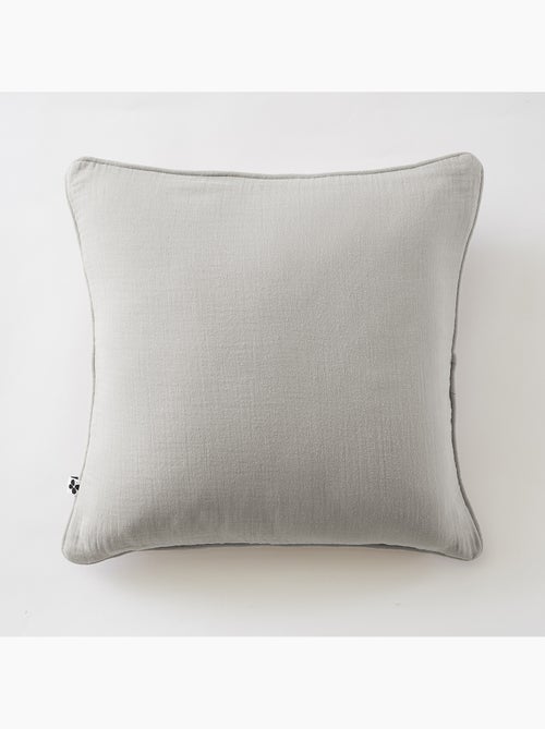 Lot de 2 coussins – Gaze de coton -Déhoussables zip – Passepoil - Kiabi