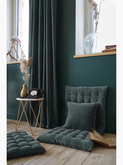 Lot de 2 Coussins Velours de Coton – Déhoussables avec zip – CÉSAR - Kiabi
