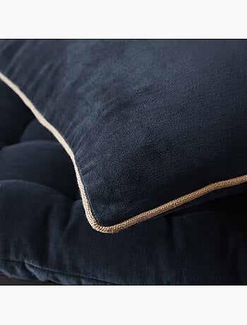 Lot de 2 Coussins Velours de Coton – Déhoussables avec zip – CÉSAR