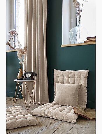 Lot de 2 Coussins Velours de Coton – Déhoussables avec zip – CÉSAR