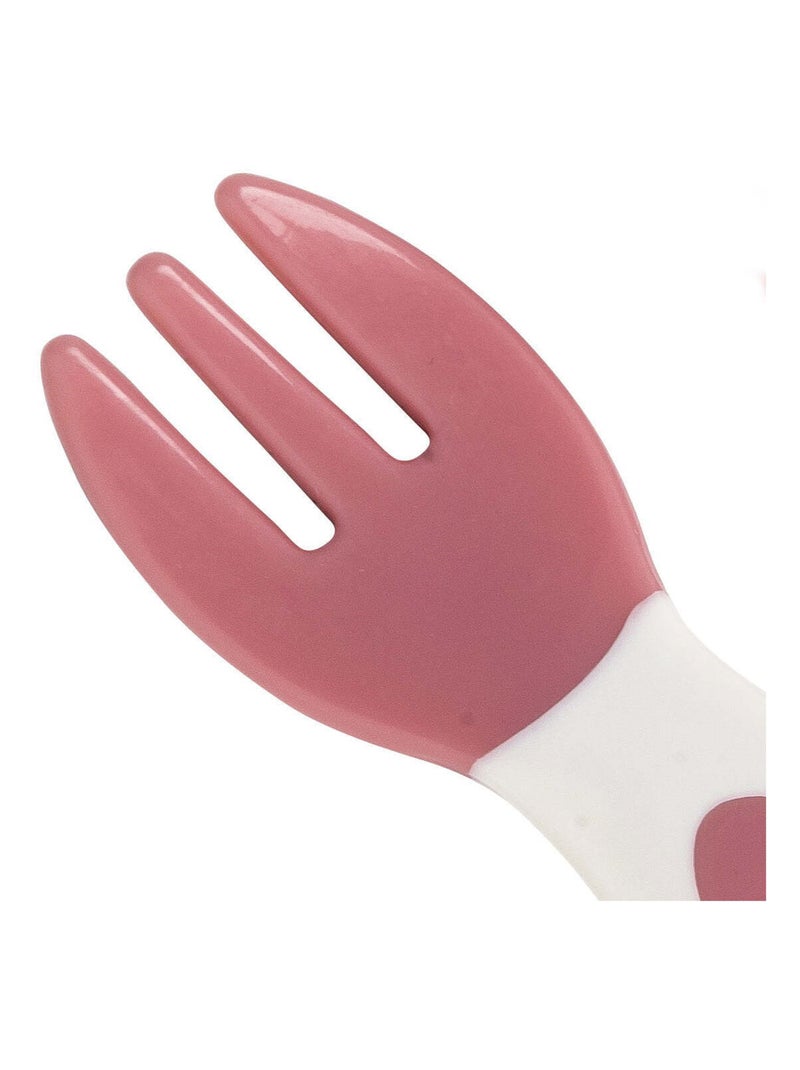 Lot de 2 couverts bébé ergonomiques 4 mois Rose - Kiabi