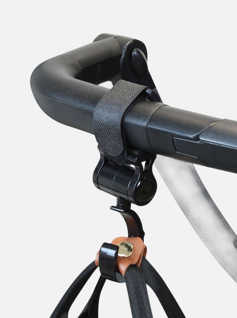 Lot de 2 crochets rotatifs universels pour poussette - Baroud - Monsieur Bébé Noir - Kiabi