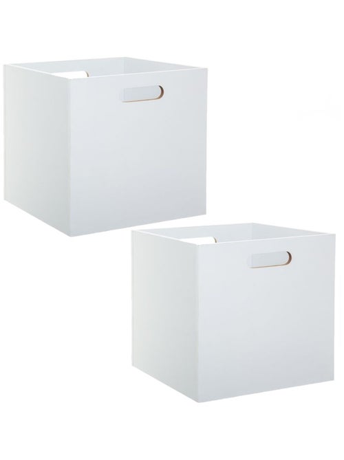 Lot de 2 cubes de rangement effet bois MIX'N MODUL - Kiabi