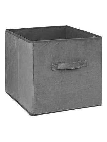 Lot de 2 cubes de rangement en tissu l.31 x h. 31 cm - Gris foncé
