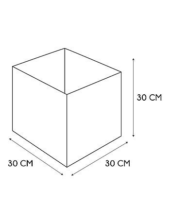 Lot de 2 cubes de rangement pliables avec tissu texturé