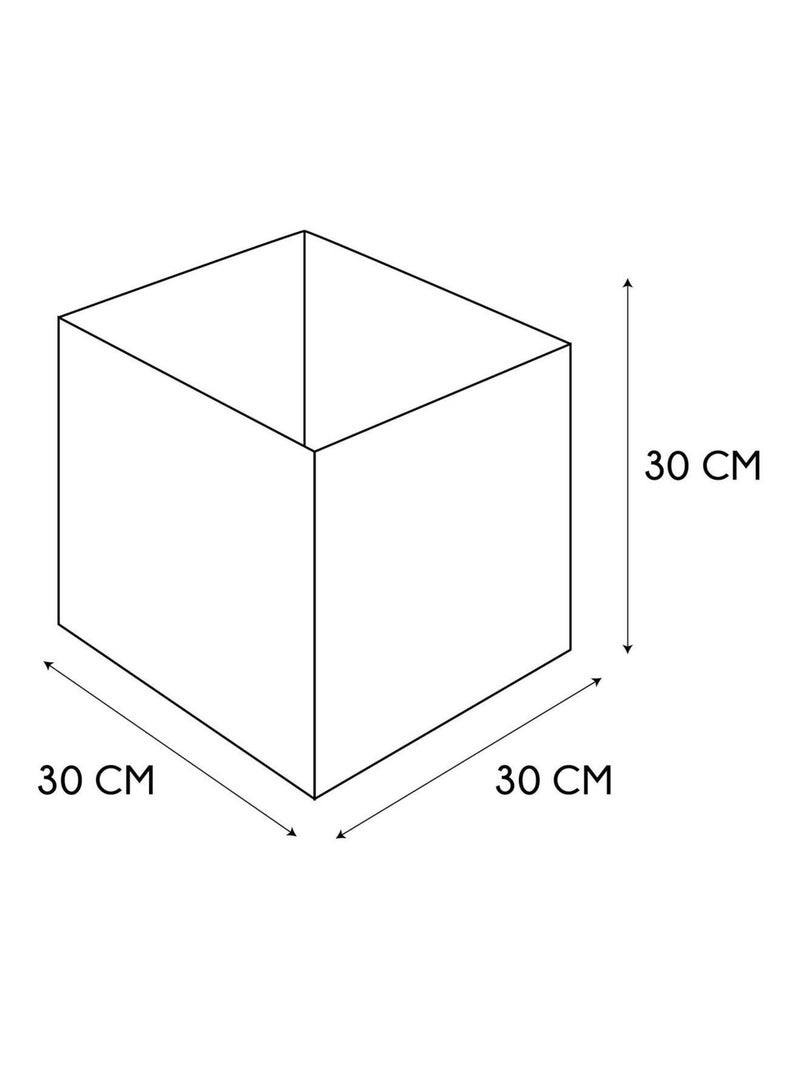 Lot de 2 cubes de rangement pliables avec tissu texturé Beige - Kiabi