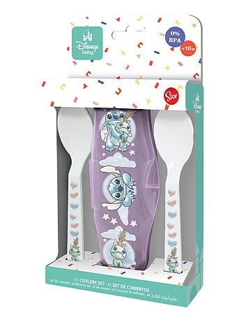 Lot de 2 cuillères avec boîte-Disney Stitch