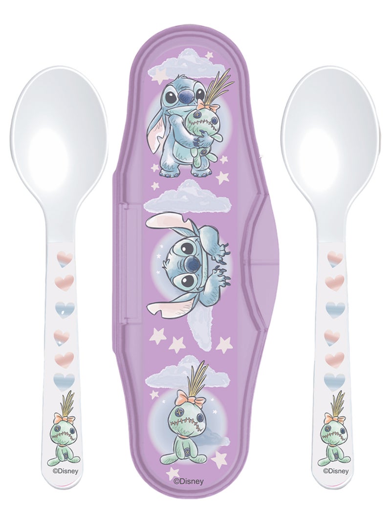 Lot de 2 cuillères avec boîte-Disney Stitch Blanc - Kiabi