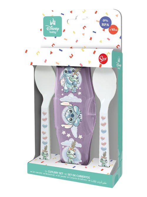 Lot de 2 cuillères avec boîte-Disney Stitch - Kiabi