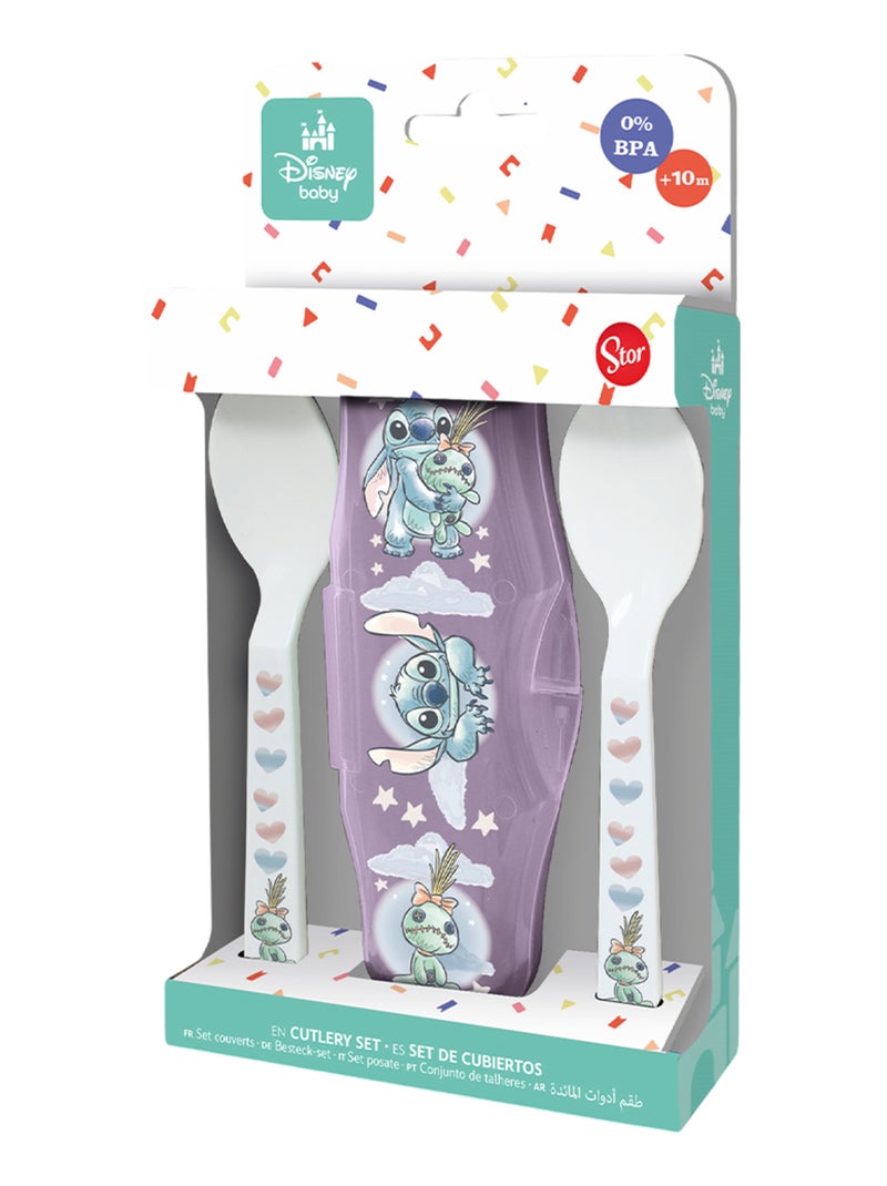 Lot de 2 cuillères avec boîte-Disney Stitch Blanc - Kiabi
