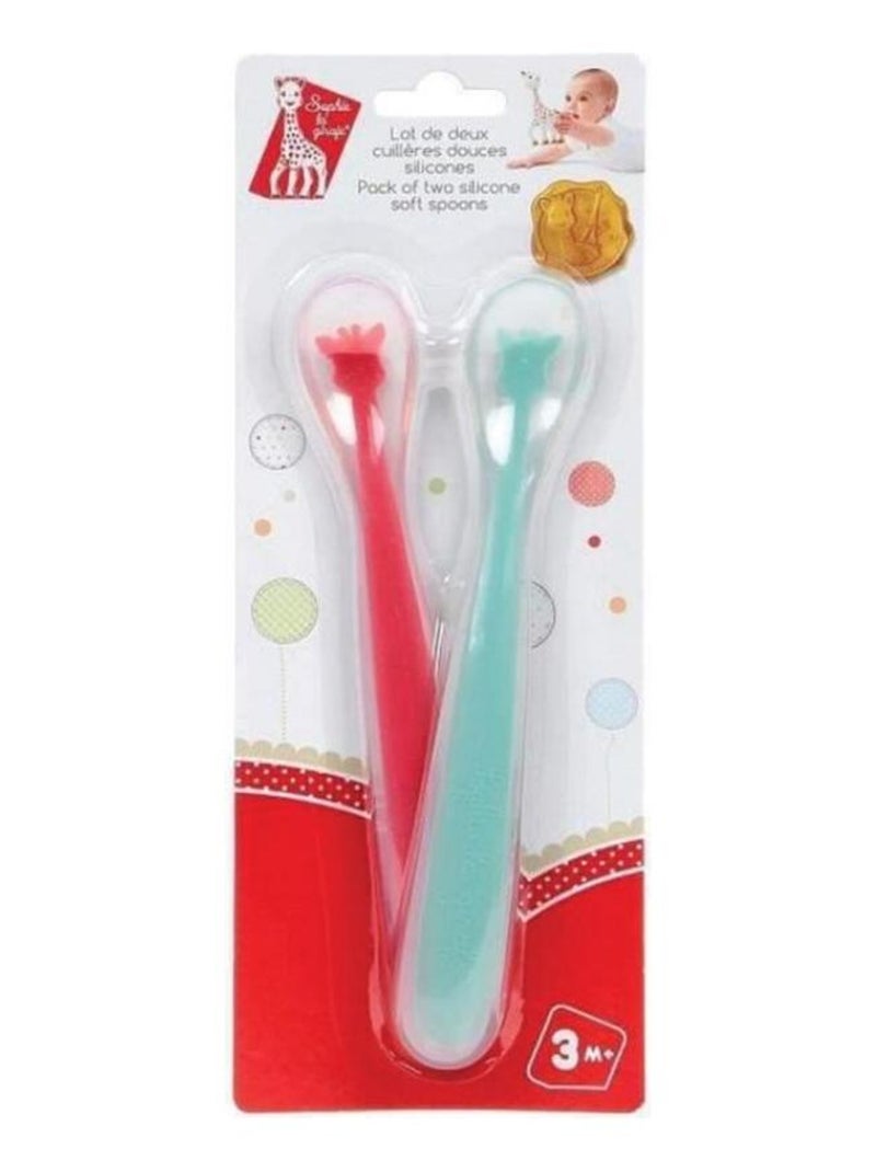 Lot De 2 Cuillères Douces Silicone Sophie La Girafe Rouge - Kiabi