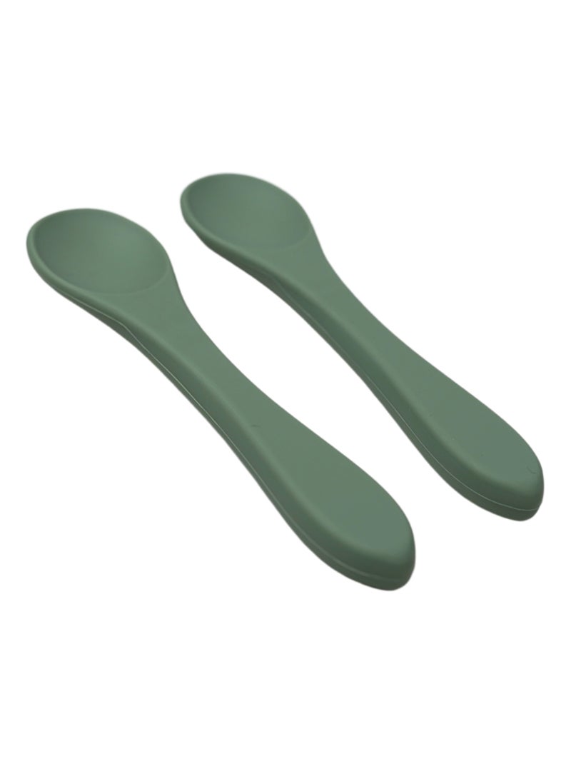 LOT DE 2 CUILLÈRES SILICONE Vert - Kiabi