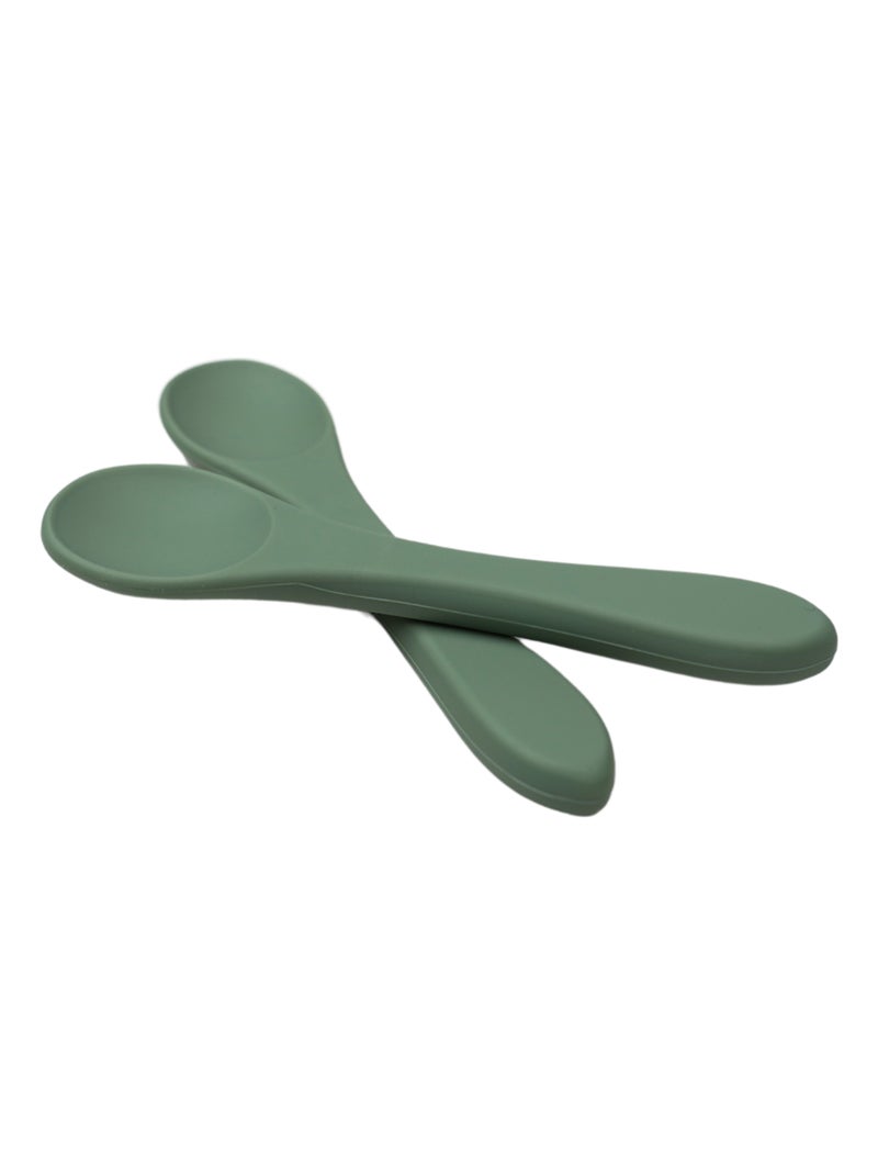 LOT DE 2 CUILLÈRES SILICONE Vert - Kiabi