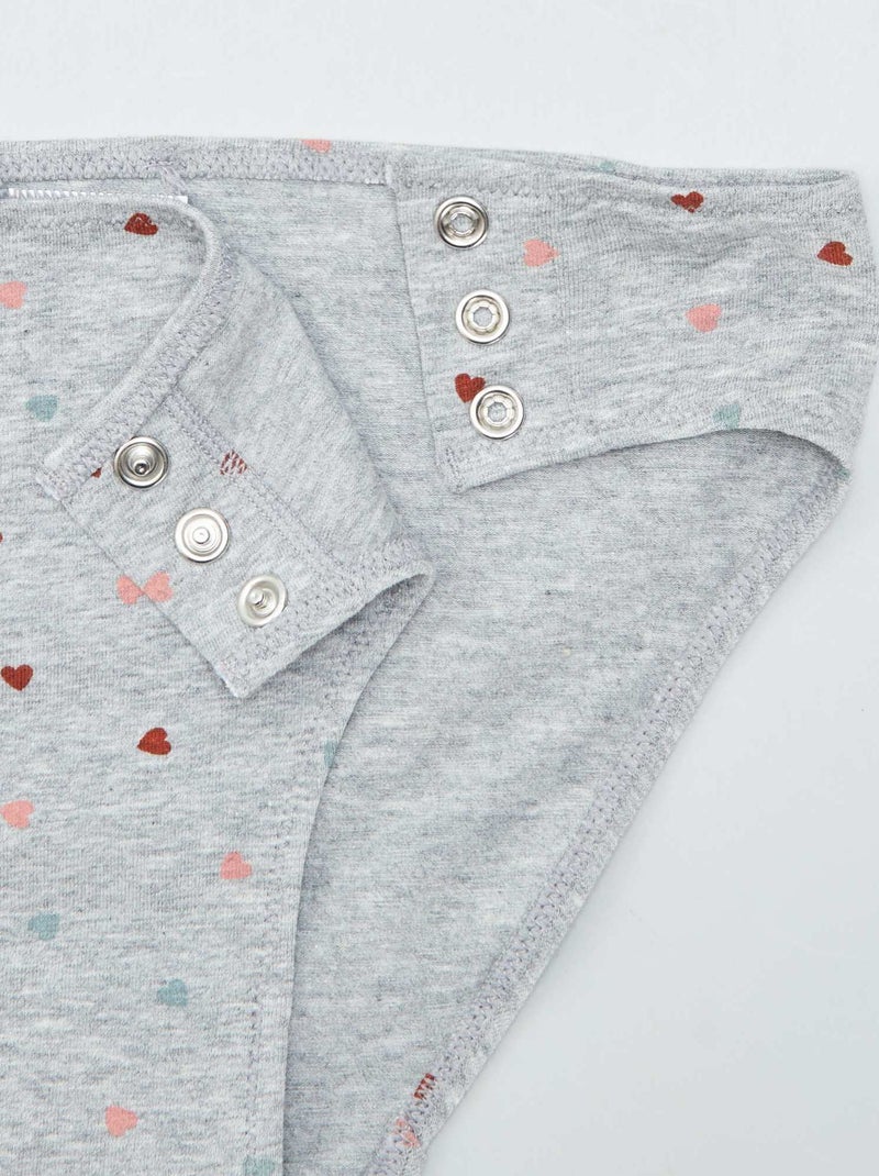 Lot de 2 culottes - collection facile à enfiler Gris/rose - Kiabi