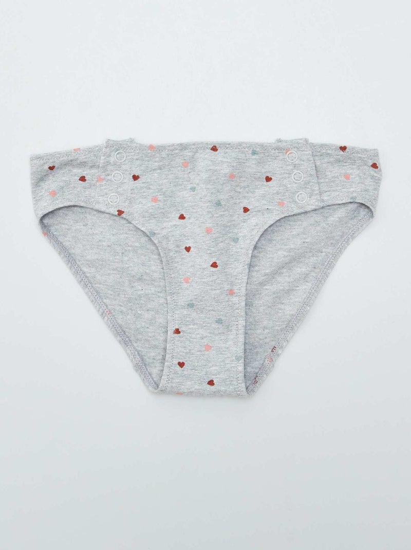 Lot de 2 culottes - So Easy Gris/rose - Kiabi