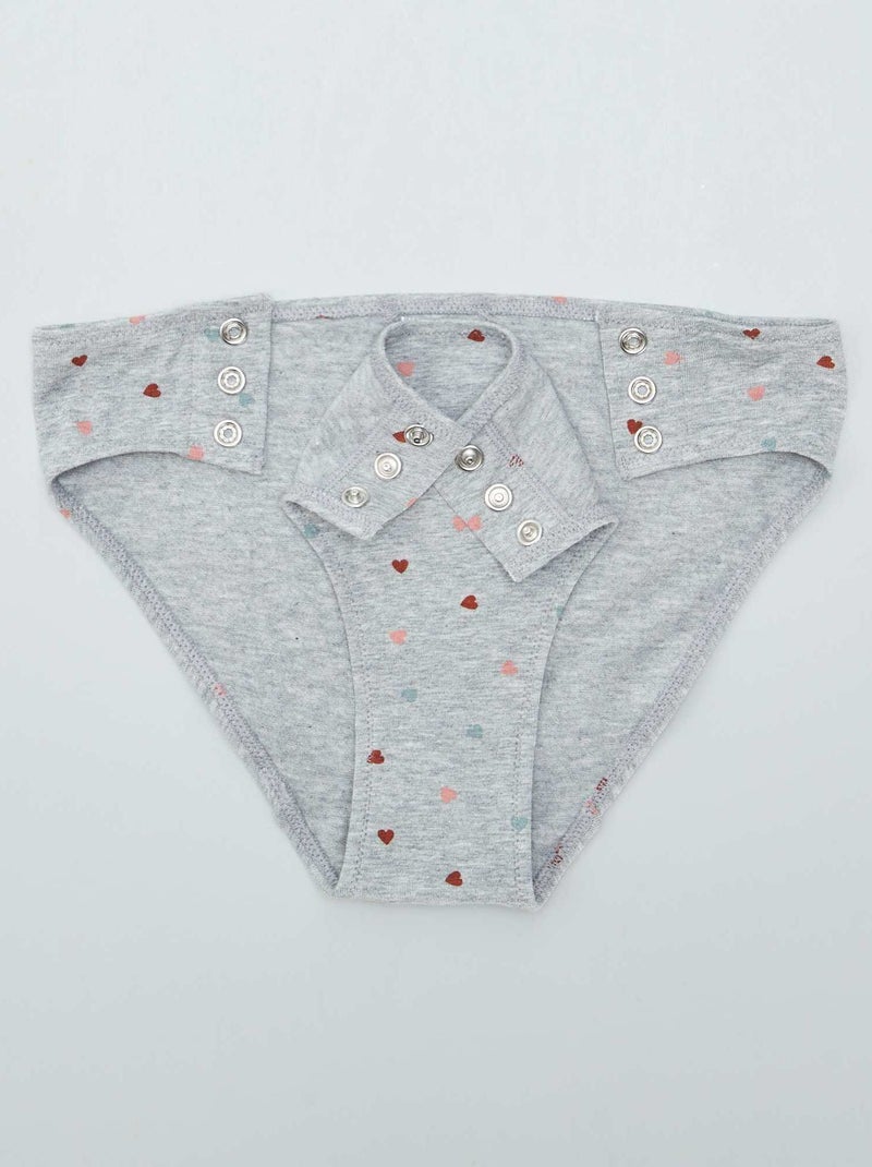 Lot de 2 culottes - So Easy Gris/rose - Kiabi