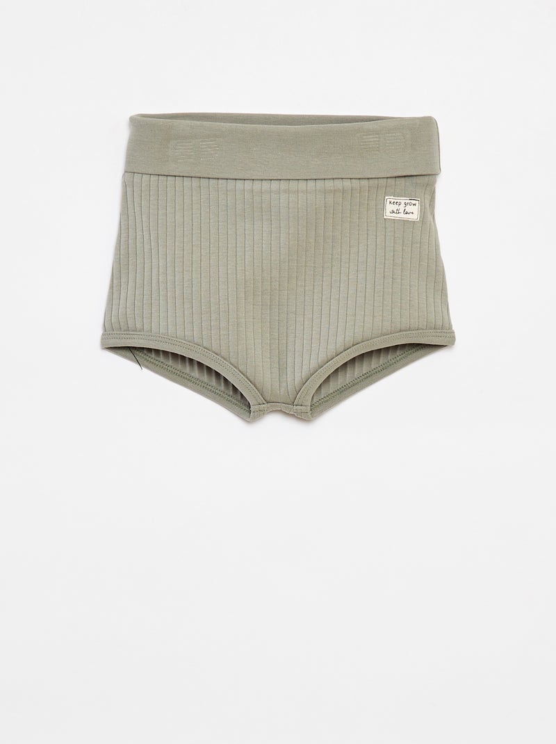 Lot de 2 culottes à enfiler - cradle to cradle Kaki - Kiabi