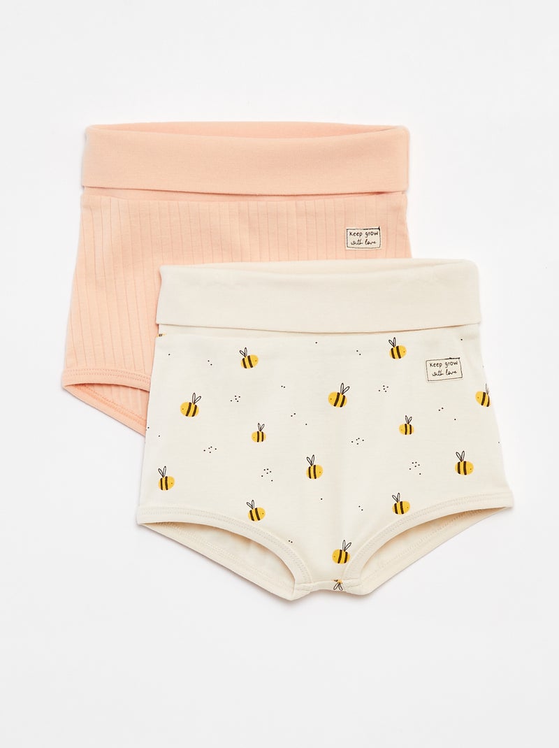 Lot de 2 culottes à enfiler BLANC - Kiabi